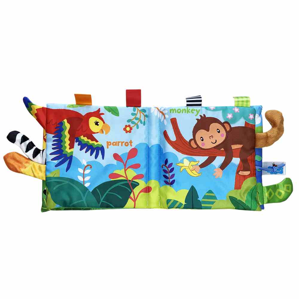 Интерактивная развивающая книжечка "Джунгли", пак.15*16см ТМ MEGAZayka