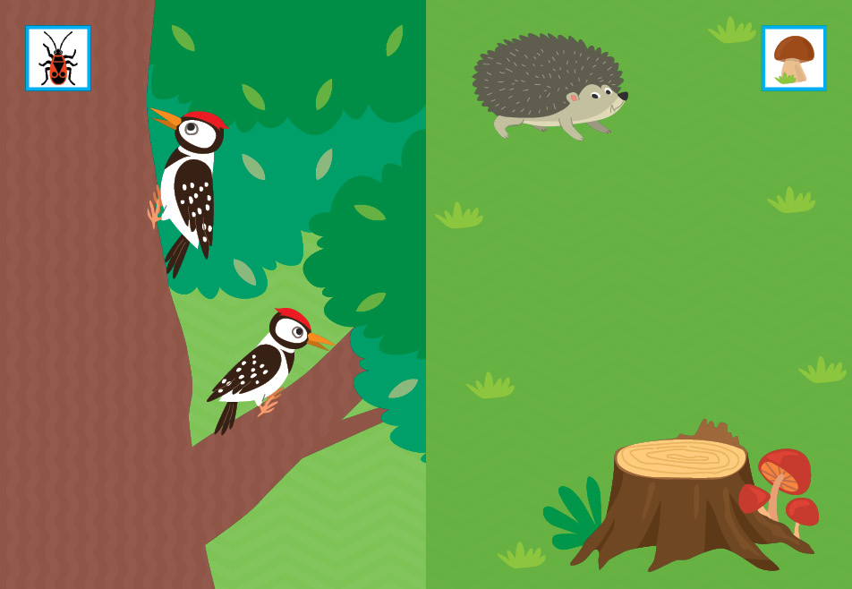 Книга "Наклей, малятко! Фир-фир! Хто живе в лісі?" 17*23см, Украина, ТМ УЛА