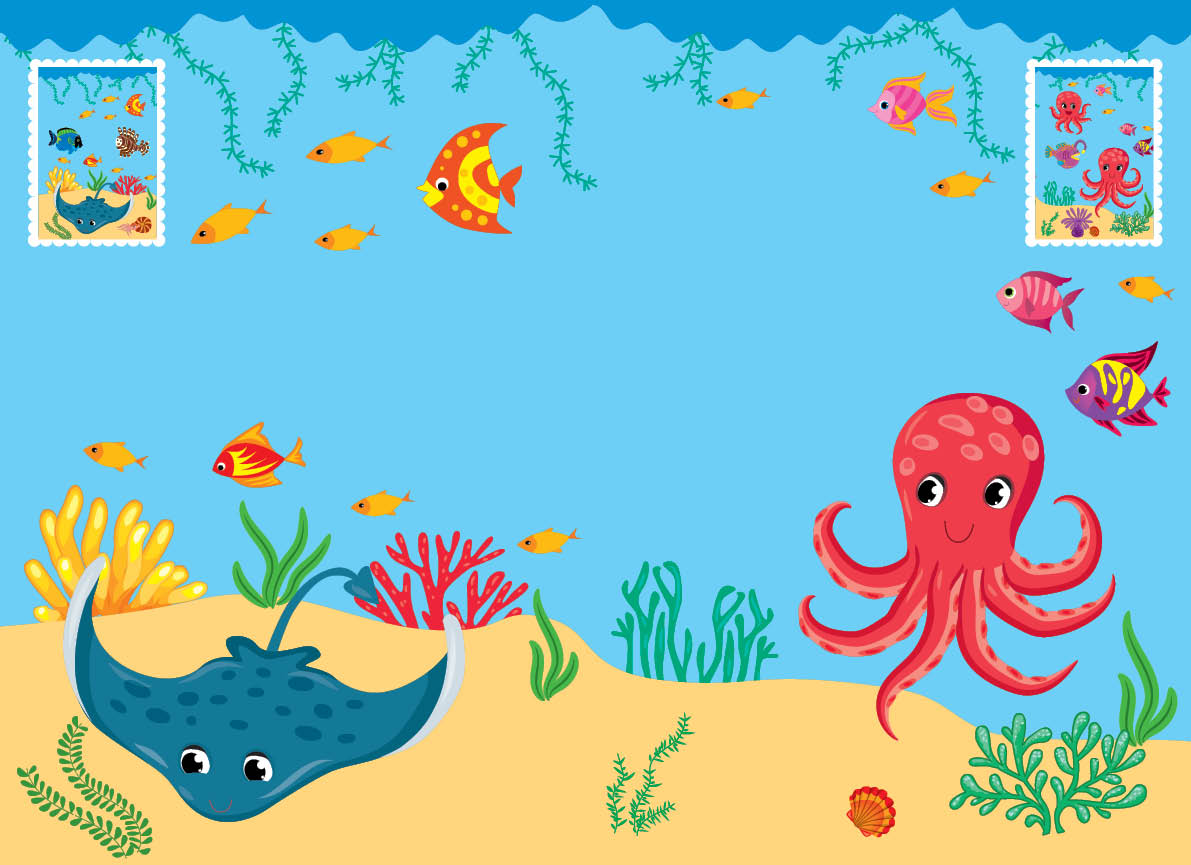 Книга "Прості аплікації великими наліпками. Морські пригоди" 21*30,5см, Україна, ТМ УЛА