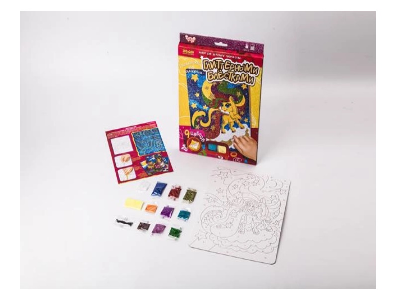 Раскраска глитером, мини, в кор. 29*21*1см (10шт)