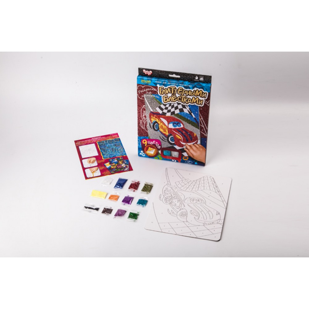 Раскраска глитером, мини, в кор. 29*21*1см (10шт)