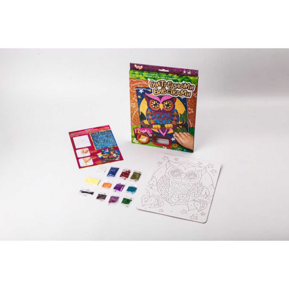 Раскраска глитером, мини, в кор. 29*21*1см (10шт)