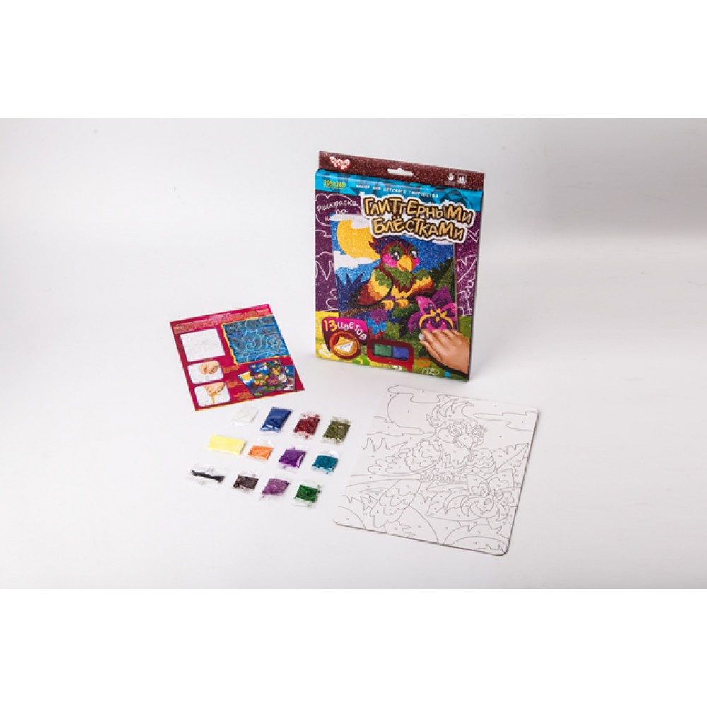 Раскраска глитером, мини, в кор. 29*21*1см (10шт)