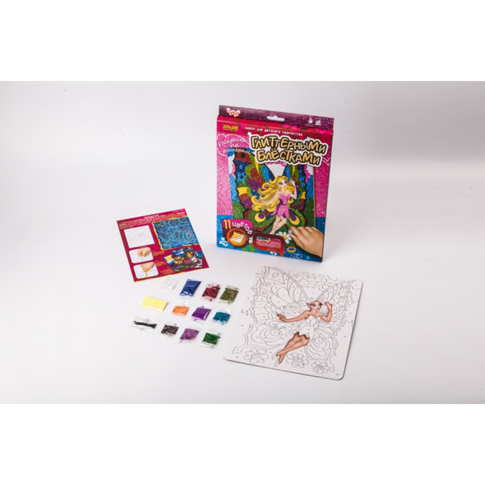 Розмальовка глітером, міні, кор. 29*21*1см (10шт)