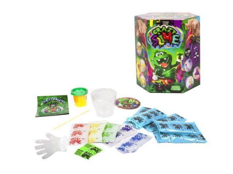 Набір для проведення дослідів "Crazy Slime" Лізун/Слайм своїми руками, укр., в кор. 15*12см (8шт)