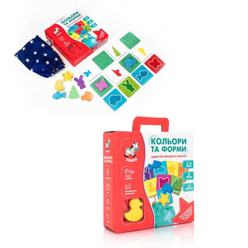 Цвета и формы деревянные, в кор. 22*22*6см, ТМ Vladi Toys, Украина