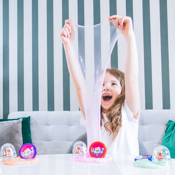 Слайм Slime-gum "Mr.Boo" PANNACOTTA, 100мл, у банці 7*6см, ТМ ОКТО (24шт)