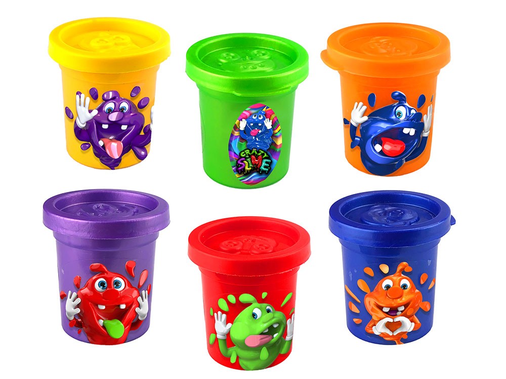 Слайм лизун "Crazy Slime", укр., у баночці 6*4см (56шт)