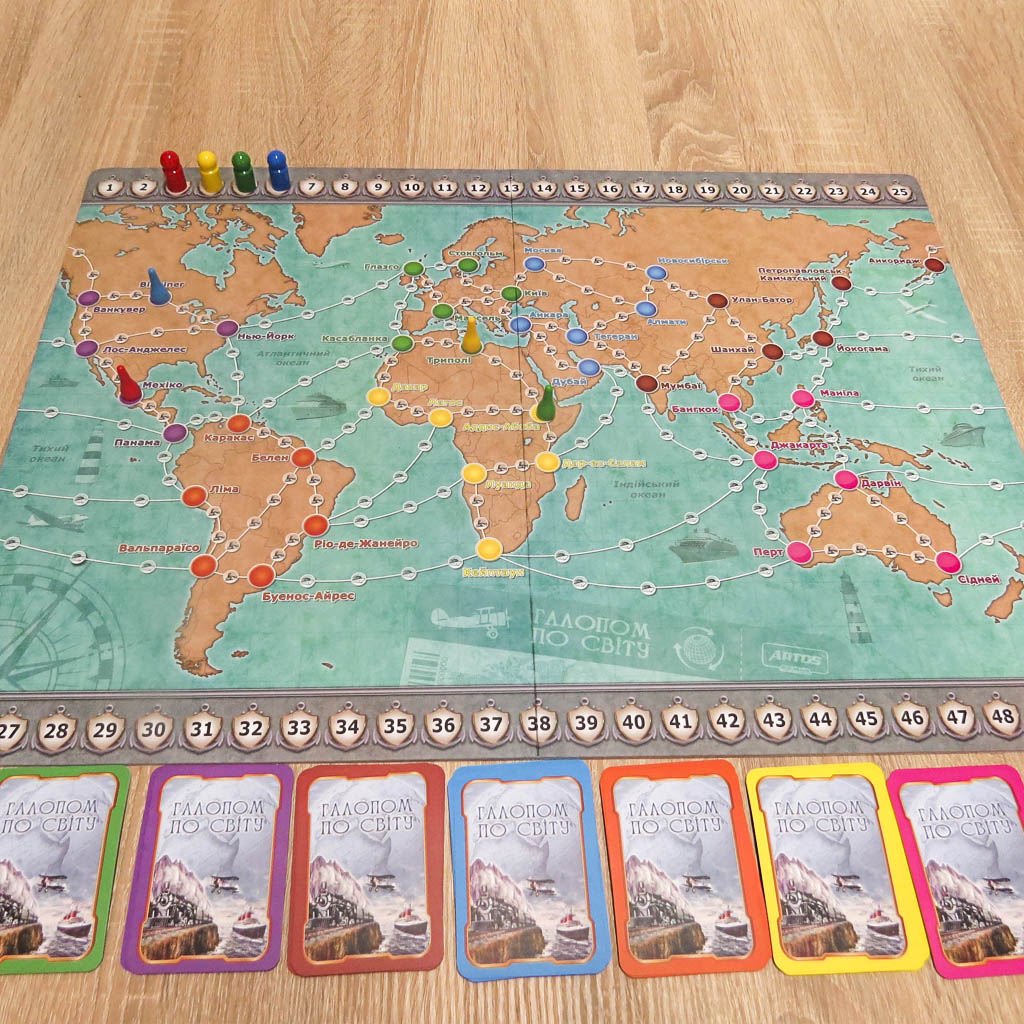 Игра наст. развив. познав. "Галопом по Світу" (укр.), в гофр. кор. 35*33*6см, ARTOS Games, Украина (12шт)