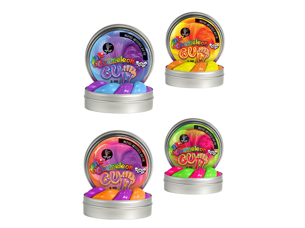 Жуйка для рук "Chameleon Gum", бірюзовий, рос, банка 7*3см (12шт)