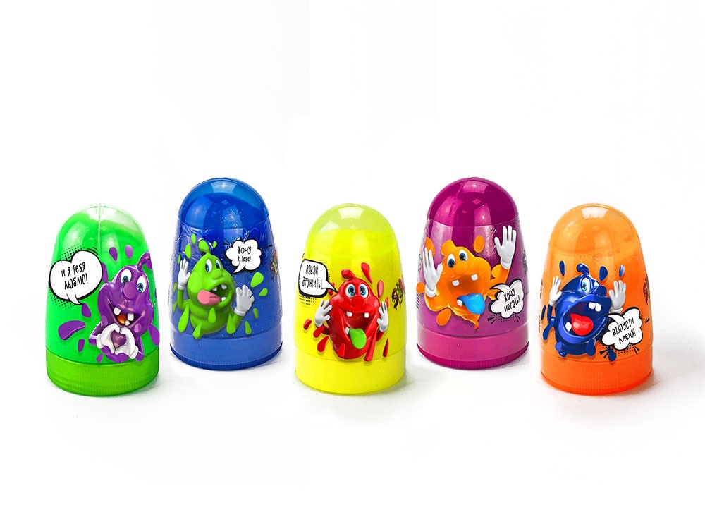 Слайм Лізун "Crazy Slime", укр. колба 5*8см