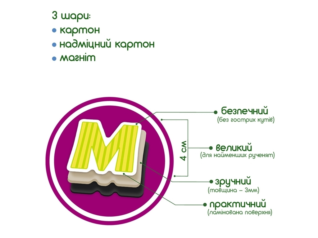 Набор магнитов "Буквы и цифры" 80шт+10обуч. карточек, анг.язык, в кор. 20*20*4см Украина, Magdum
