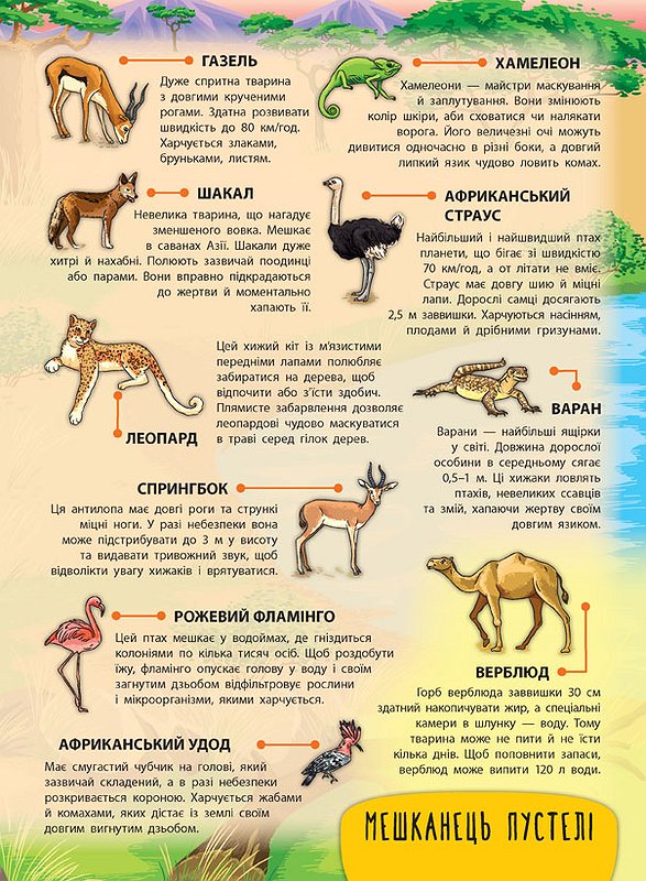 Книга "Енциклопедія з наліпками.Тварини світу.", 21*29см, Украина, ТМ УЛА