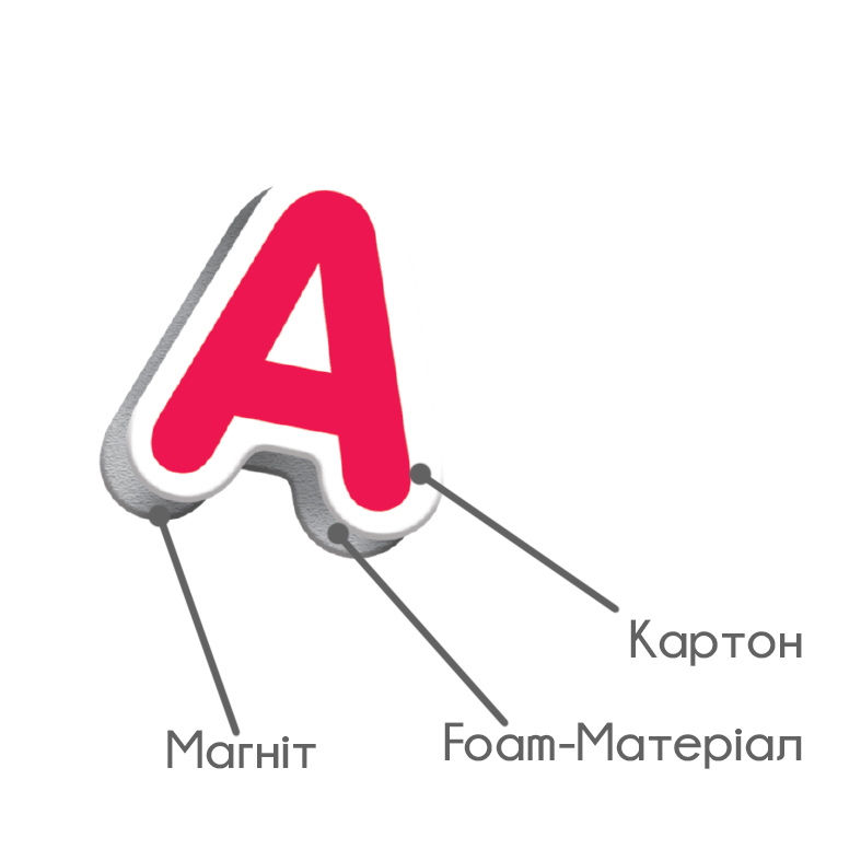 Азбука с магнитной доской, укр., в кор. 36*8*27см, ТМ Vladi Toys, Украина