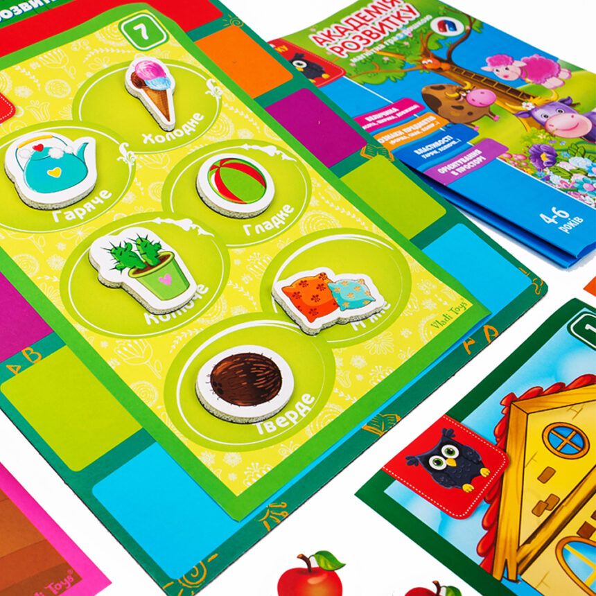 Магнитная игра с доской "Властивості, Ознаки", украинский, в кор. 36*8*27см, ТМ Vladi Toys, Украина