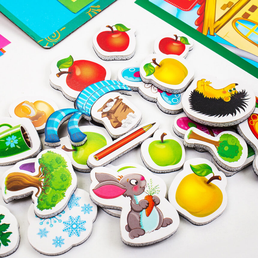 Магнитная игра с доской "Властивості, Ознаки", украинский, в кор. 36*8*27см, ТМ Vladi Toys, Украина