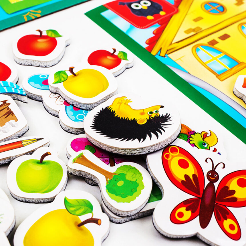 Магнитная игра с доской "Властивості, Ознаки", украинский, в кор. 36*8*27см, ТМ Vladi Toys, Украина