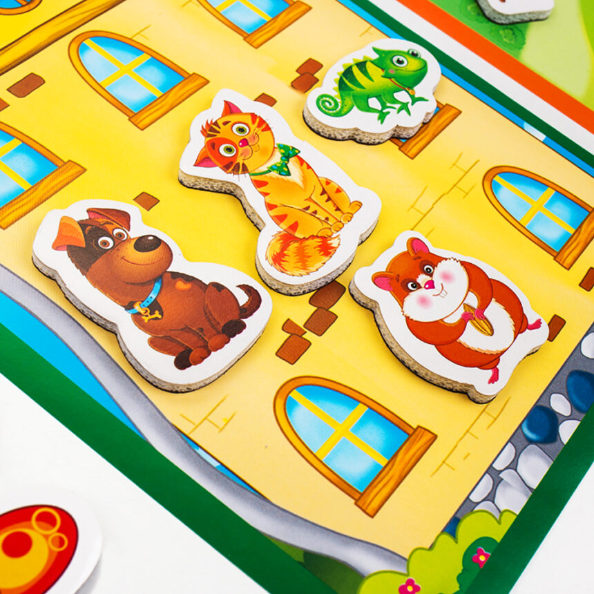 Магнитная игра с доской "Властивості, Ознаки", украинский, в кор. 36*8*27см, ТМ Vladi Toys, Украина