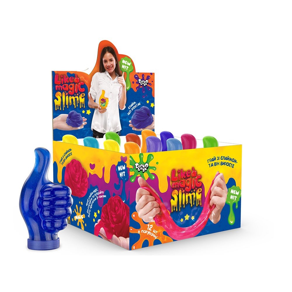 Слайм лизун "LIKE Magic Slime", український (12шт)