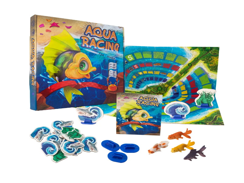 Настольная игра "Agua racing", украинская , в кор. 33*32*4,5см, ТМ Стратег, Украина (13шт)