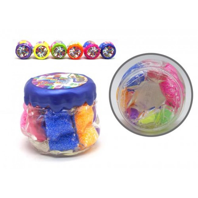 Слайм лизун "Rainbow Fluffy Slime", українська, в банці 9*8см (6шт)