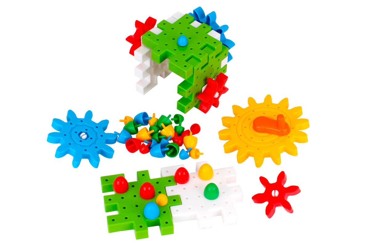 Конструктор с шестернями "ТехноК", в сетке 12*12*11,5см, ТМ Технок, Украина (15шт)