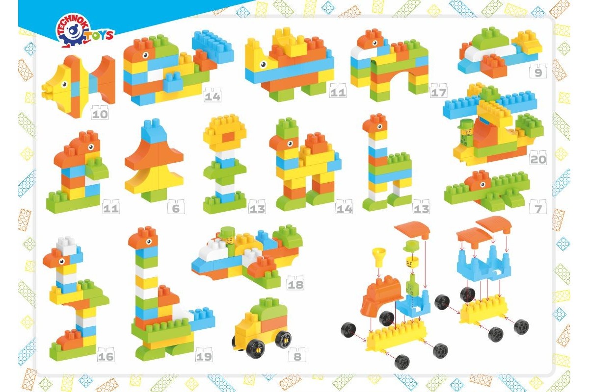 Конструктор, 90  деталей, пак. 55*33*33см, ТМ Технок, Украина (8шт)