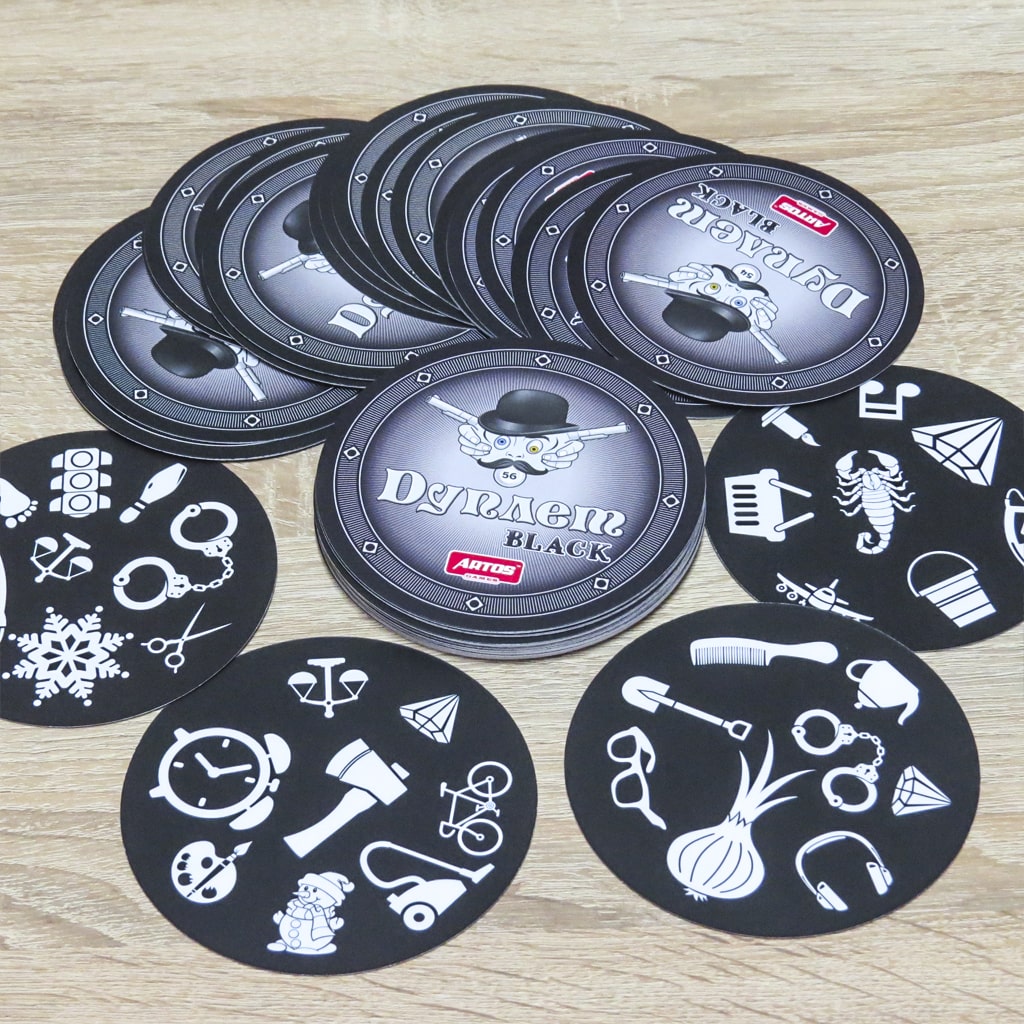 Игра развивающая "Дуплет Black", в кор. 15*15*9см, ARTOS Games, Украина (10шт)