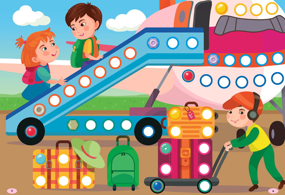 Книга "Наліпки-майструвалки. Гаєчки й кнопочки", 176 наклейок, 10 сторінок, 17*22,5см, Україна, ТМ УЛА