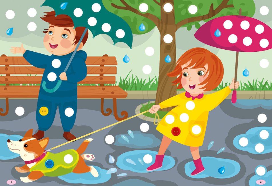 Книга "Наліпки-майструвалки. Крапельки й гудзики", 176 наклейок, 10 сторінок, 17*22,5см, Україна, ТМ УЛА