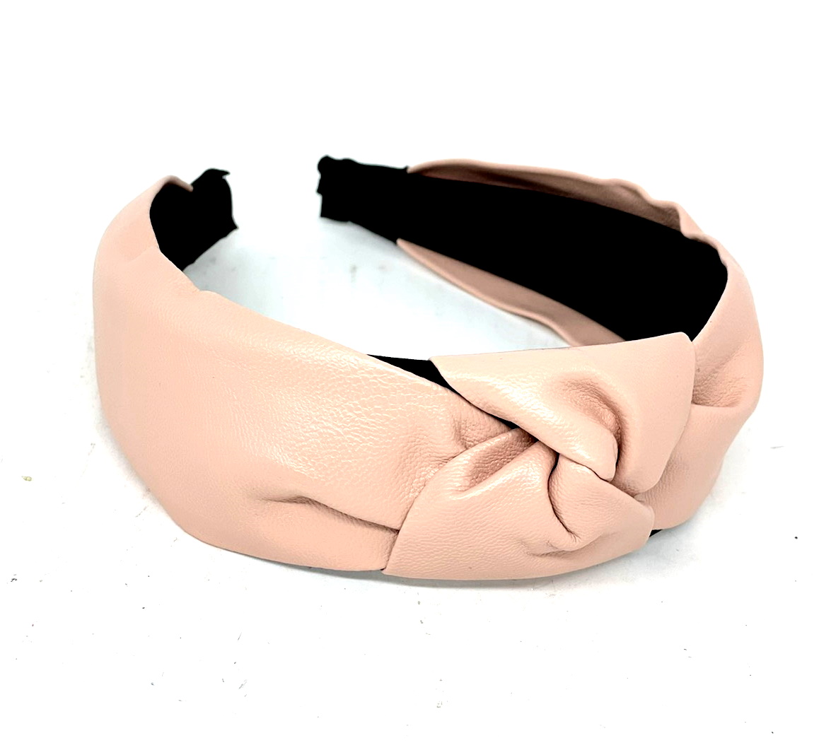 Обруч с узлом, кожа, в пак. 19*16см