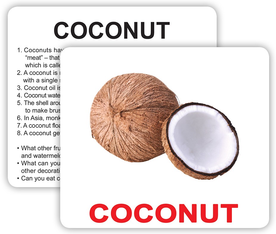 Карточки большие английские "Fruits with facts" ламинированные, 30шт, инструкция на украинском языке, в пак.16*13см, ТМ Вундеркинд с пеленок, Украина